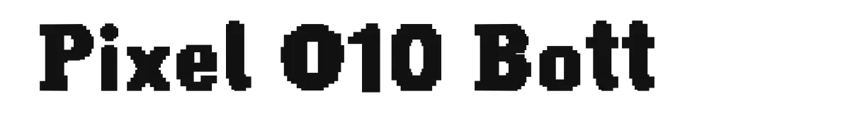Pixel O10 Bott font preview