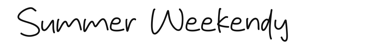 Summer Weekendy font preview
