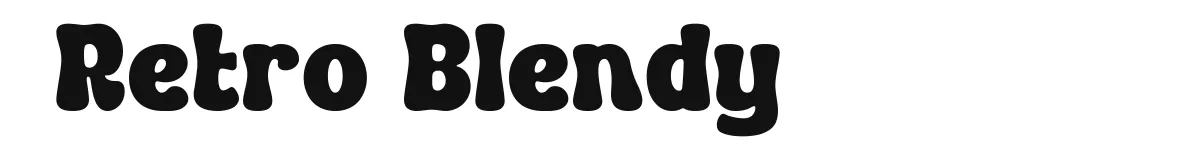 Retro Blendy original font preview