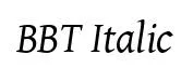 BBT Italic