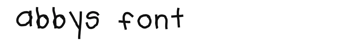 abbys font original font preview
