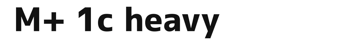 M+ 1c heavy original font preview