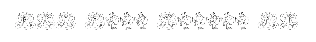 BJF Xmas Angels AH original font preview