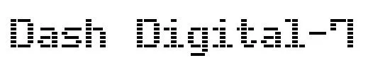 Dash Digital-7 original font preview