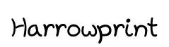 Harrowprint original font preview