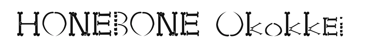 HONEBONE Ukokkei original font preview