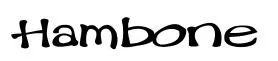 Hambone original font preview