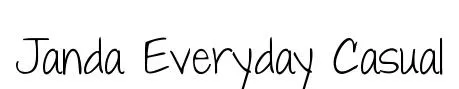 Janda Everyday Casual original font preview