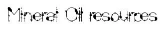 Mineral Oil resources original font preview