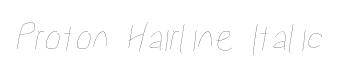 Proton Hairline Italic