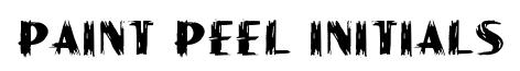 Paint Peel Initials original font preview