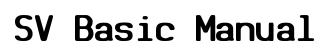 SV Basic Manual original font preview