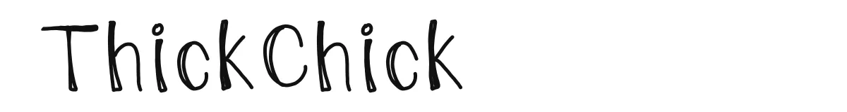 ThickChick original font preview