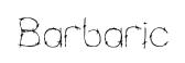 Barbaric original font preview