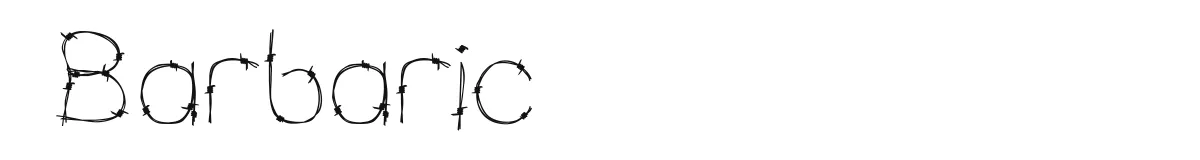 Barbaric font preview