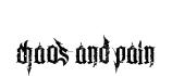 Chaos and Pain original font preview