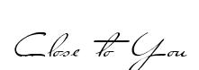 Close to You original font preview