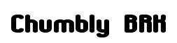 Chumbly BRK original font preview