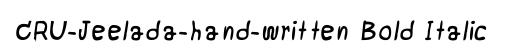 CRU-Jeelada-hand-written Bold Italic