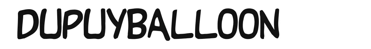 DupuyBALloon original font preview