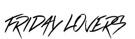 Friday Lovers original font preview