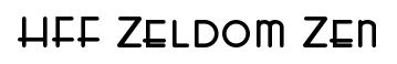 HFF Zeldom Zen original font preview