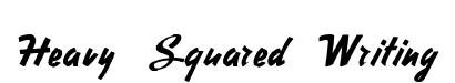 Heavy Squared Writing original font preview