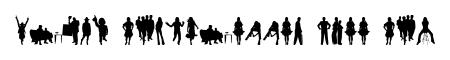 Human Silhouettes Free Six original font preview