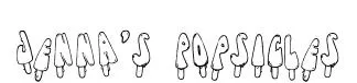 Jenna's Popsicles original font preview