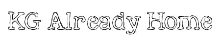 KG Already Home original font preview