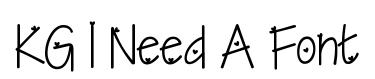 KG I Need A Font Kgineedaheartfont preview