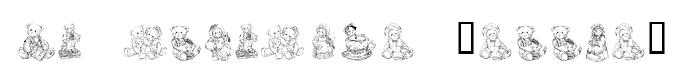 KR Adorable Teddies original font preview