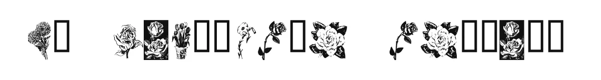 KR Beautiful Flowers font preview