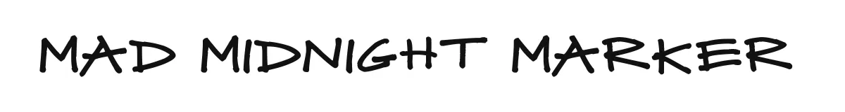 Mad Midnight Marker original font preview