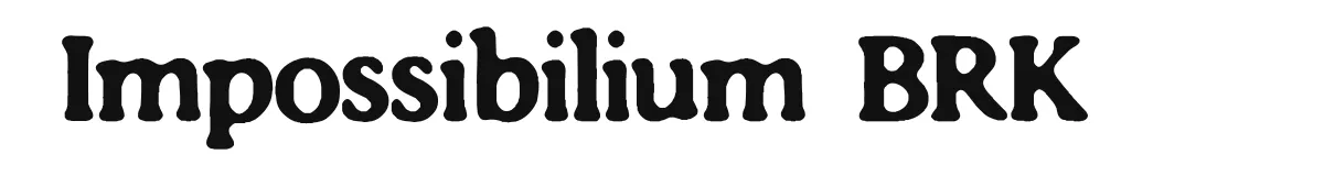 Impossibilium BRK original font preview