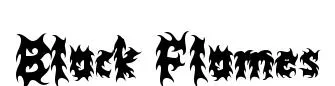 Black Flames original font preview