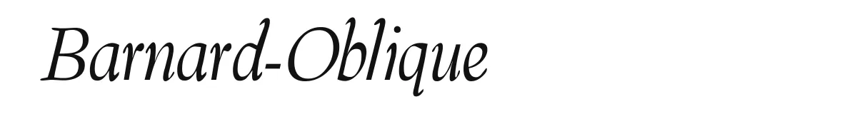 Barnard-Oblique original font preview