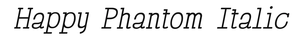 Happy Phantom Italic original font preview