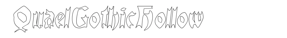 QuaelGothicHollow original font preview