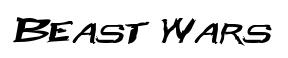 Beast Wars original font preview