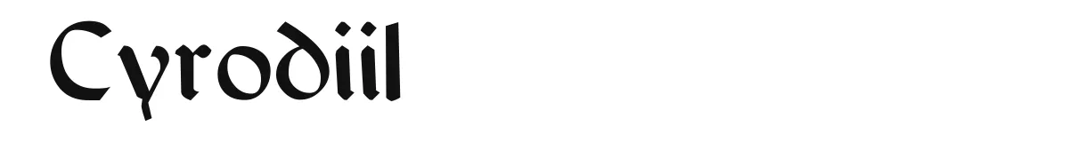 Cyrodiil font preview