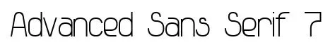 Advanced Sans Serif 7