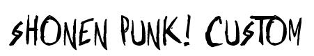 shonen punk! custom original font preview