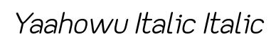 Yaahowu Italic Italic
