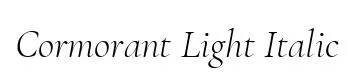 Cormorant Light Italic