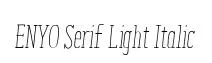 ENYO Serif Light Italic