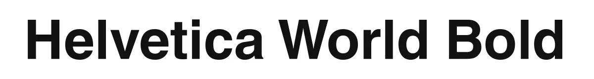 Helvetica World Bold font preview
