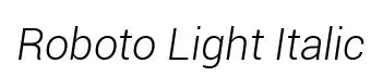 Roboto Light Italic