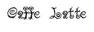 Caffe Latte original font preview