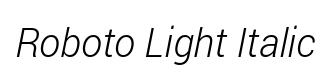 Roboto Light Italic